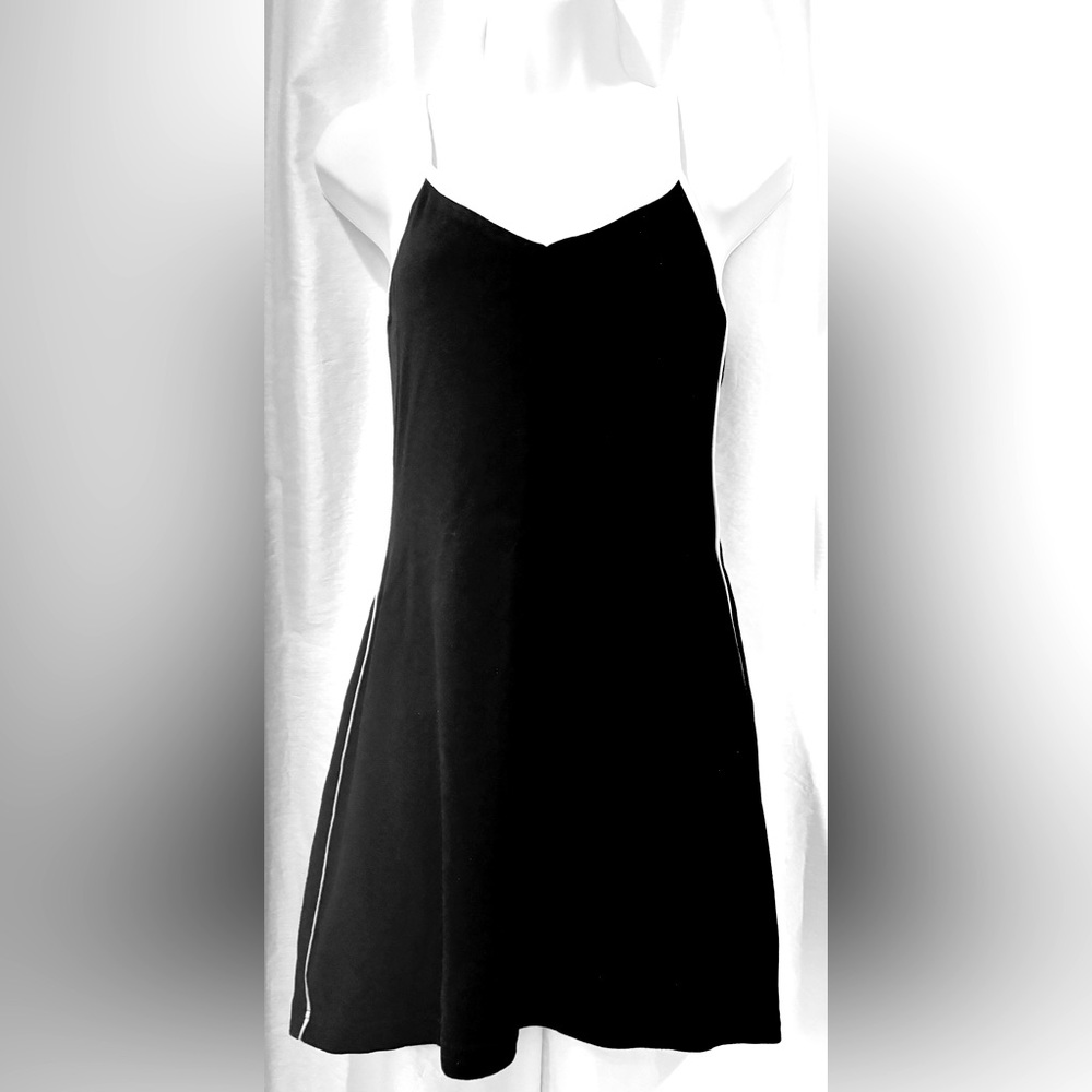 Amisu Black Cotton Sporty Dress